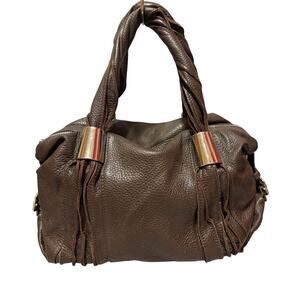 Pergolesi Italian Made Soft Brown Deer Leather Handbag Excellent Condition